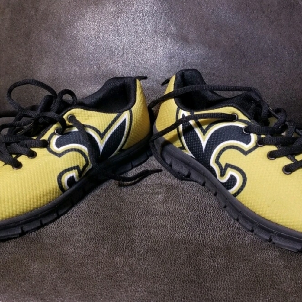 NFL New Orleans Saints Football Athletic Shoes Mens 7 Womens 9